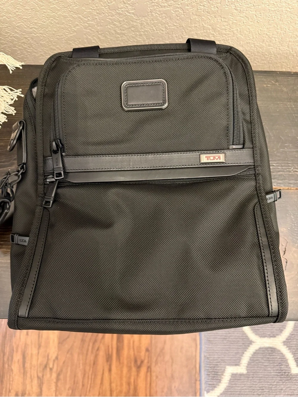 Tumi Black Vertical Laptop Messenger Bag